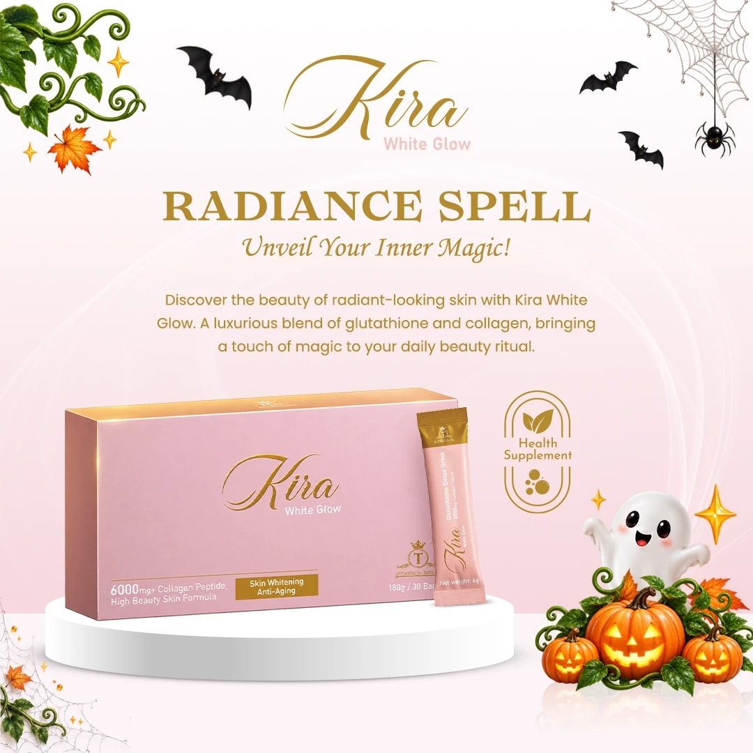 Kira White Glow Glutathione Detox Drink 6000mg with Collagen