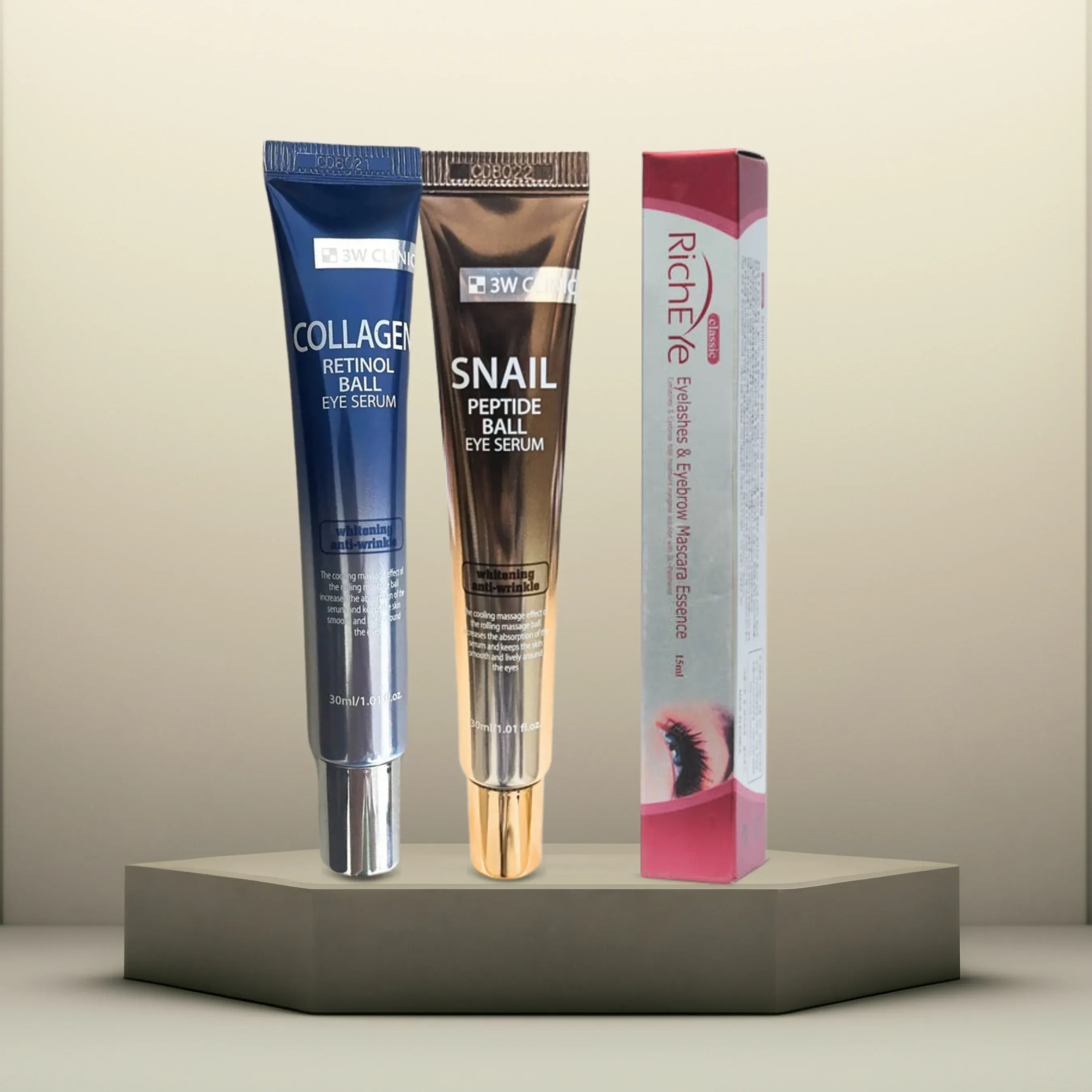 3W Clinic Rich Eye Ultimate Eye Care Set Anti-Wrinkle Lash Boost