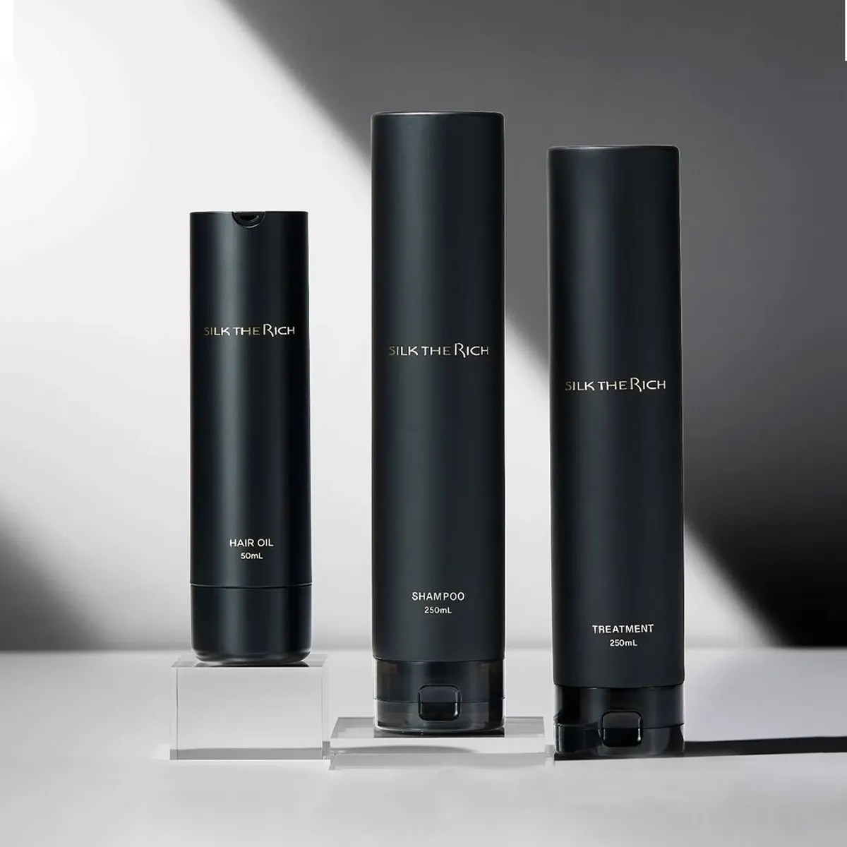 SILK THE RICH Black Set Scalp Purifying Volume Boost Hair 