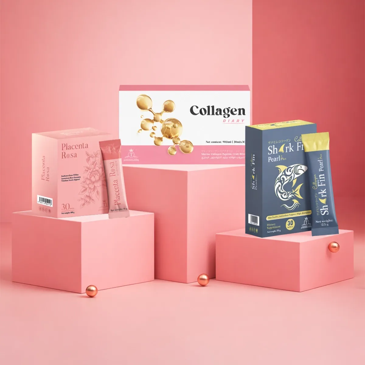 Package 1: Collagen Diary + Shark Collagen + Placenta Rosa